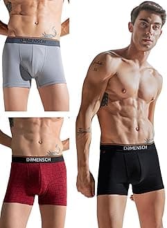 DAMENSCHFresh Mint Men's Breathable Cotton Underwear Set with Rash Proof Waist and Moisture Wicking