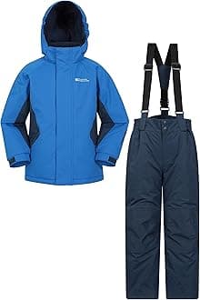 Mountain Warehouse Kids Ski Jacket & Trousers Set - Snowproof Ski Outfit, Front Pockets, Fleece Lined Skiwear, Integrated Snowskirt - Winter Snowboarding