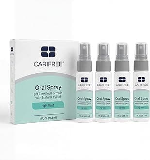 CariFree Oral Spray, Mint Flavored, Xylitol for Moisturization, Neutralizes pH, Fluoride-Free, Freshen Breath, Recommended by Dentists, Dentist Developed, 4 Bottles (1 fl. oz. Each)