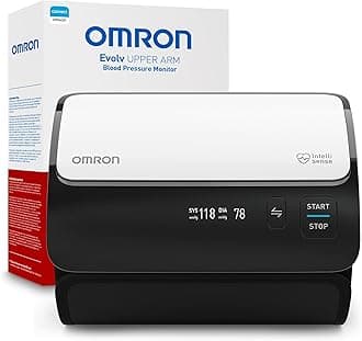 Omron Smart Elite+ HEM 7600T Tubeless 360° Accurate Digital Blood Pressure Monitor With Intellisense Technology & Intelli Wrap Arm Cuff With Bluetooth Connectivity to Store Historic Measurements