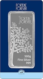 Pure Silver BIS Hallmarked Bar/Lagdi with Tree Impression Perfect for Gifting Investment (999 Purity)