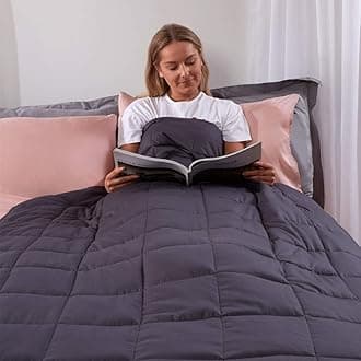 Highams Weighted Blanket 8kg for Adults Therapy Anxiety Calming Sleep Effect Quilted Cotton Glass Beads, Double King Size Weighted Blanket Adult 150 x 200cm
