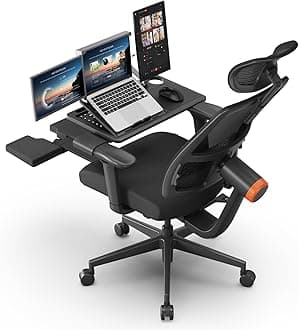 Newtral Ergonomic Office Chair, Ergonomic Mesh High Back Desk Chair, Computer Task Chair, with Footrest, Adaptive Lumbar Support