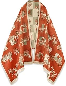 EXTREE Scarfs for Women Pashmina Silky Shawl Wrap for Evening Dressing Blanket Open Front Poncho Cape