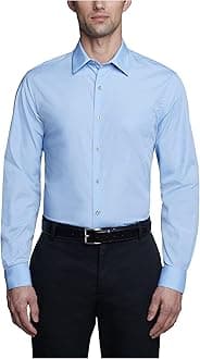 Van Heusen Men's Dress Shirt Fitted Poplin Solid