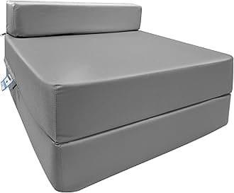 iSTYLE MODE BETTER HOME CHOICE Fold Out Single Z Bed Futon Sofa Chair | Comfortable Fold Out Sofa Mattress | Ergonomically Designed for Guests | Lightweight & Stylish (Grey)