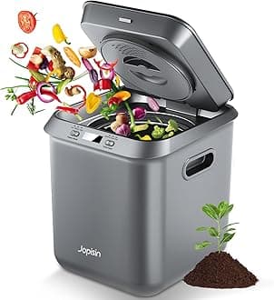 Electric Kitchen Composter for Indoor: 2.5L Large Capacity Odorless Smart Compost Bin with Detachable Carbon Filter, Updated Grinding Blade Turn Waste into Pre-Compost for Plants More Effectively