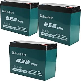 12V 20AH Sealed Lead Acid Battery with Nut & Bolt Connector Rechargeable Deep Cycle Replacement Battery for Electric Scooter E Bike Go Kart ATV Quad Buggy Golf Cart (3 Pack)