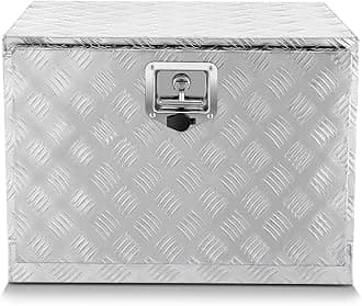 DNA MOTORING Lockable Tool Box for Truck Bed, Aluminum Storage Organizer w/Lock & Keys, 24" L X 18" D X 17.7" H Silver, TBOX-T5-003-ALU