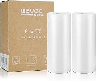 - Wevac Vacuum Sealer Bags 8x50 Rolls 2 pack for Food Saver, Seal a Meal, Weston. Commercial Grade, BPA Free, Heavy Duty, Great for vac storage, Meal Prep or Sous Vide