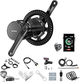Bafang BBS01B 36V 250W Mid Drive Motor Kit Electric Bike Conversion Kit for Mountain Bike Road Bike, Optional Downtube Battery, Max Downtube Battery, Rear Rack Battery