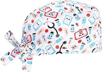 Associated Uniforms Printed Satin Scrub Cap Unisex with Sweat Band, Doctor Apparatus