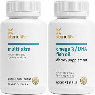 Xtendlife Daily Care Bundle - Multi-Xtra Multivitamins & Omega-3/DHA Fish Oil - Vitamins, Minerals, Antioxidants, and Fatty Acids for Total Body Support - 30 Day Supply