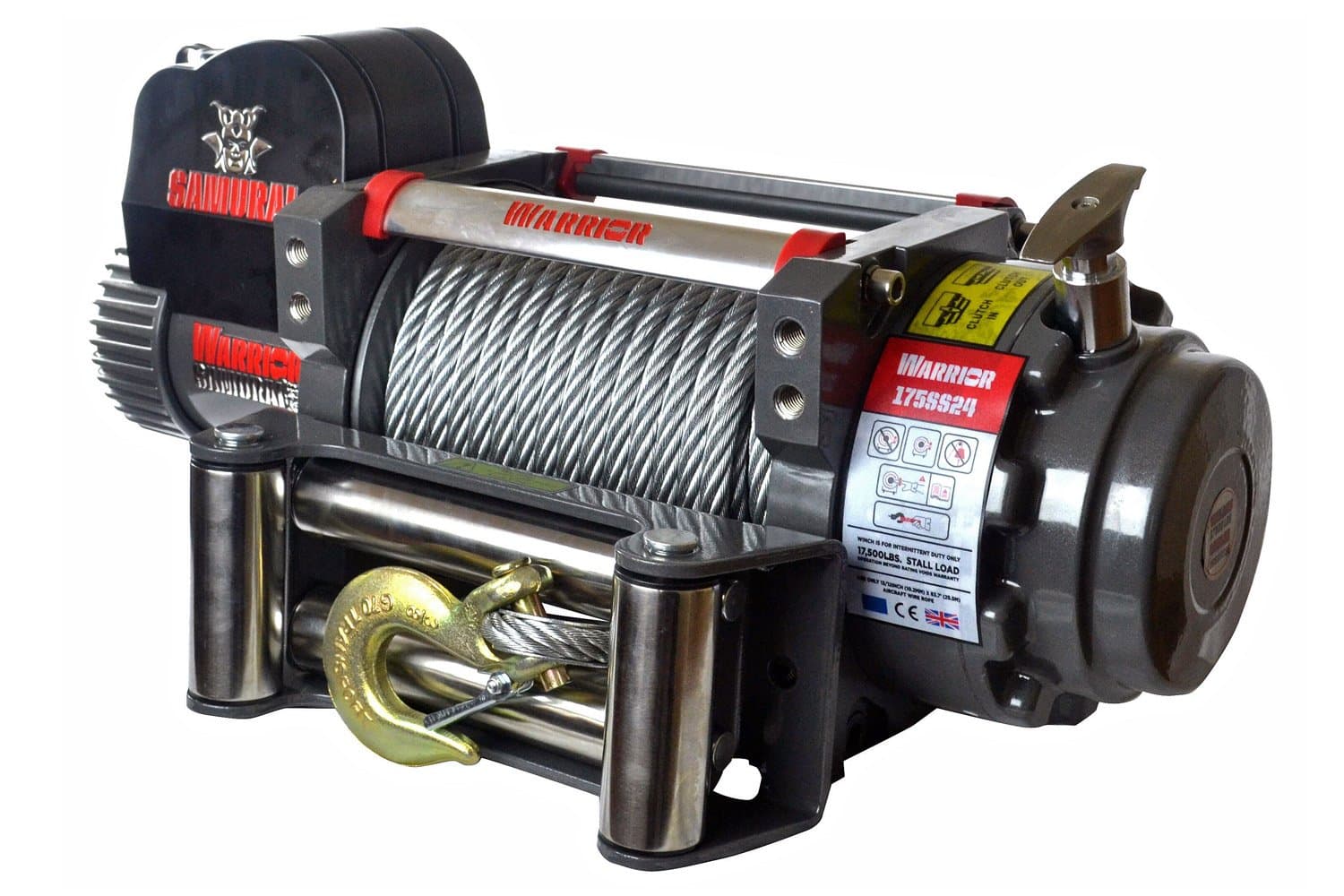 Electric Cable Winch, Warrior Samurai S17500 7.9 24 V