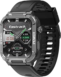 Fastrack Limitless Valor Smart Watch with 1.91" Ultra HD Display, Bluetooth Calling, SpO2, 100+ Sports Modes,Working Crown, Heart Rate & IP68 – Smartwatch for Man & Women Latest, 7-Day Battery (Black)