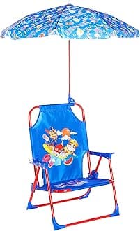 Idea Nuova Paw Patrol Kids Outdoor Beach Chair with Umbrella
