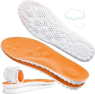 4D Cloud-Like Comfort Soles for Women - Soft Memory Foam Cushioning Insoles - Trim to Fit Steppers Insoles with Arch Support for Foot Pain Relief and Fatigue Reduction(US W 6.5-9)