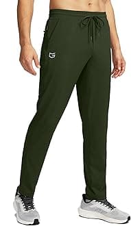 G Gradual Men's Sweatpants with Zipper Pockets Tapered Track Athletic Pants for Men Running, Exercise, Workout