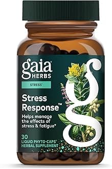Stress Response Supplements - Supports Relaxation & Healthy Stress Response* - with Rhodiola, Holy Basil, Ashwagandha & More - 30 Vegan Liquid Phyto-Caps (15 Servings)