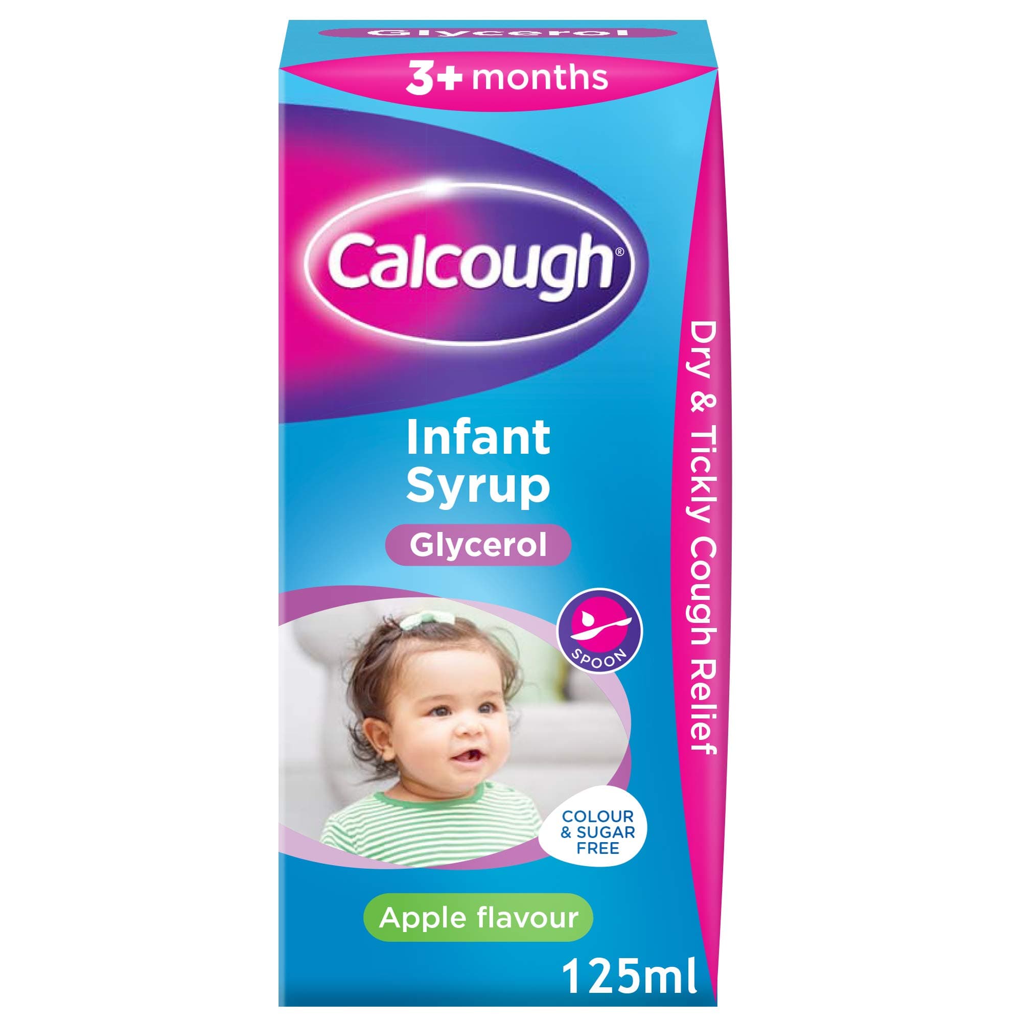Calcough 125ml Infant Syrup Apple Flavour