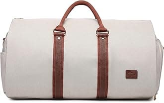 Convertible Garment Bags for Travel,Carry On Garment Bag for Women Large Duffle Bag with Shoe Pouch-2 in 1 Hanging Suitcase Suit Bag for Women Travel Duffle Bags Garment Bag Gifts Beige