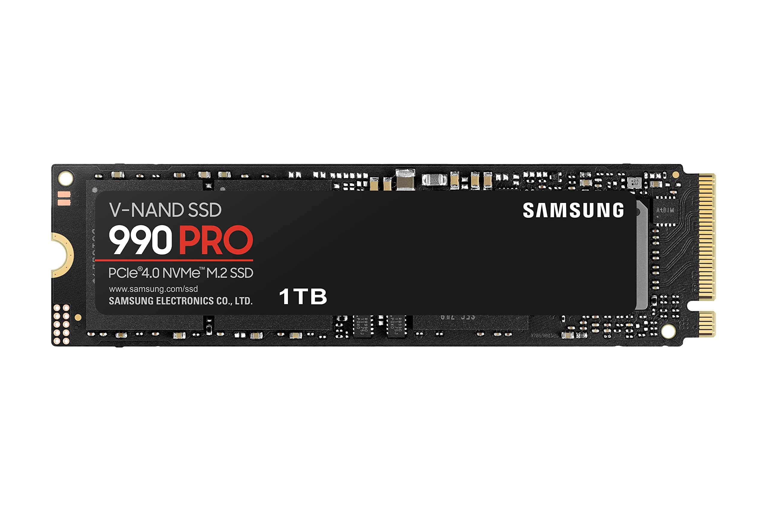 - 990 PRO SSD 1TB PCIe 4.0 M.2 Internal SSD, Seq. Read Speeds Up to 7,450 MB/s for High End Computing, Gaming, Video Editing and Heavy Duty Workstations, MZ-V9P1T0BW.