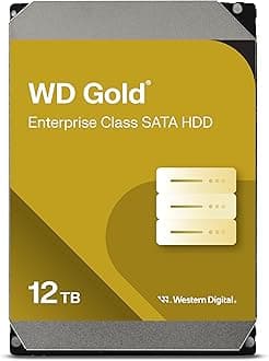 WD Gold 12TB Enterprise-Class Internal Hard Drive - Class 7200 RPM, SATA 6 GB/s, 512 MB Cache, 3.5" - WD122KRYZ