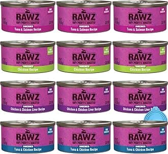 Natural Premium Canned Cat Wet Food Shredded -12 Pack Cans Variety Pack -4 Flavors with Yow Pet Lid- (Tuna & Salmon, Chicken & Liver, Tuna & Chicken, Chicken)- (3oz Cans)