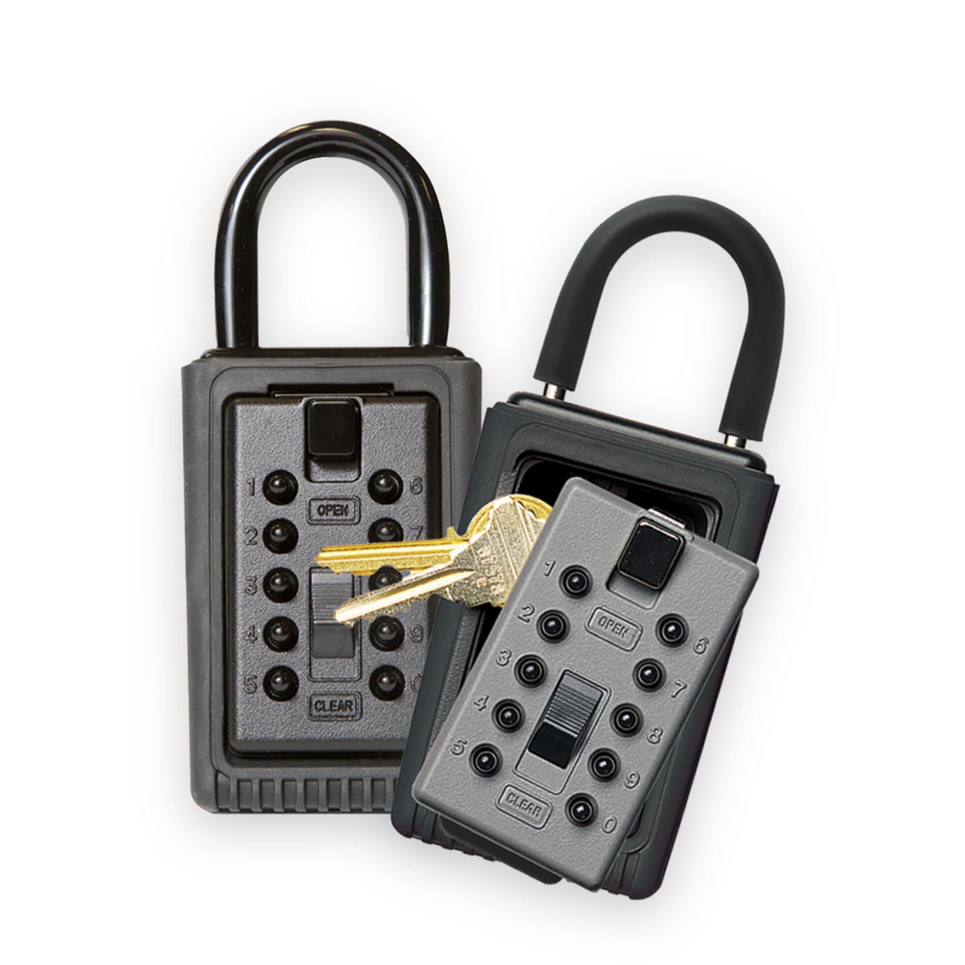 AccessPoint 001406 KeySafe 3-Key Portable Push Button Key Safe Box, Black