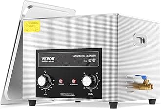 VEVOR 15L Sonic Cleaner with Heater Timer & Basket, Professional Digital Sonic Cavitation Machine, 360W Cleaning Machine for Lab Tools, Metal Parts, Carburetor, Brass, Auto Parts, Engine Parts