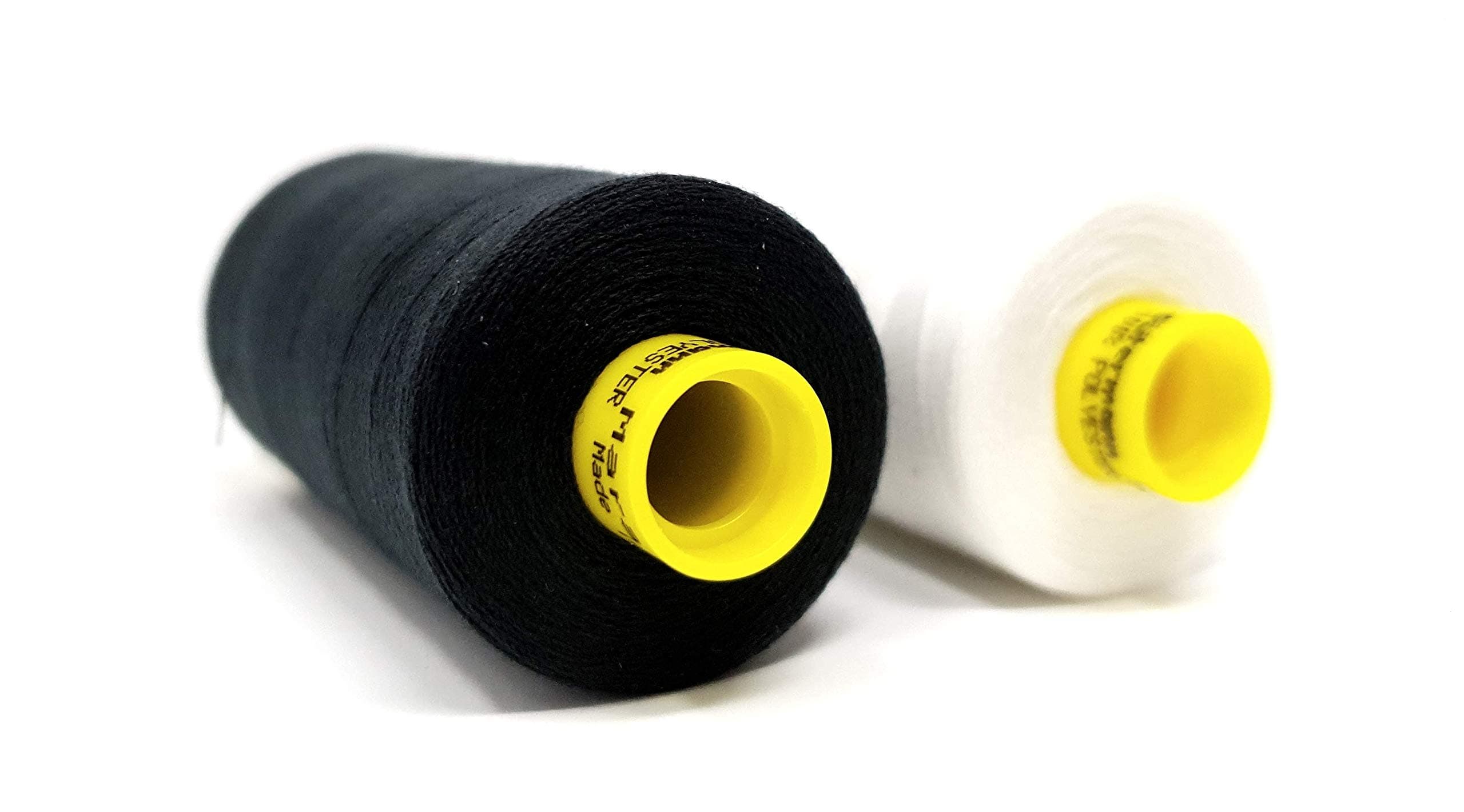 Sew All Mara Thread 120 Polyester Sewing Thread 1000 m Universal Anti-Tear and UV Resistant (White/Black, 2)