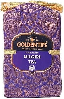 Golden Tips Pure Nilgiri Black Tea Loose Leaves Brocade Bag (200 Gram, 100 cups)