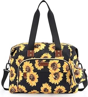 Tuwubi Diaper Bag Tote,Baby Diaper Bag with Pacifier Case Large Travel Diaper Tote Caddy for Mom and Dad Multifunction Large Baby Bag - Sunflower
