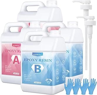 KISREL Epoxy Resin 4Gallon, Epoxy Resin Kit, No Yellowing No Bubble Art Resins for Art Crafts,DIY Jewelry Making, Wood & Resins Molds