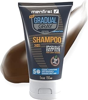 MENFIRST Gradual Gray 3-in-1 Grey Hair Reducing SHAMPOO For Men with Light Shades, Blonde and Medium Brown - Clean, Darken, Condition, and Gradually Reduce Grey Hair Color for Lighter Shades - S