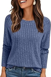 AUTOMET Womens Long Sleeve Shirts Fall Fashion Tops 2025 Crewneck Dressy Sweaters Tunic Winter Clothes Casual Outfits