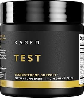 Kaged Test Capsules | Unflavored | Testosterone Booster Ferodrox | Premium Hormone Managment | LJ100 Tongkat Ali KSM-66 Ashwagandha Shilajit | Supplements for Men & Women | 60 Servings