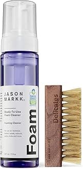 Jason Markk Shoe Cleaning Foam & Brush Bundles – RTU Foam, Delicates Brush & Towel Sets – Gently Cleans & Conditions – Safe for Leather, Suede, Nubuck, Cotton, Canvas, Mesh