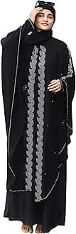 Nida fabric Free Size Muslim Burqa/Abaya & Burkha Dress for Muslim women and Girl's (F01-Burkha)