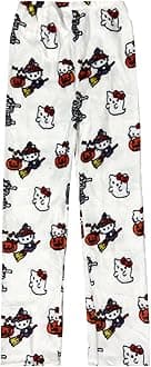 Cartoon Pajamas Pants for Women Girls Cute Cat Print Flannel Sleep Bottoms Halloween Christmas Sleepwear