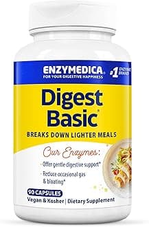 Digest Basic, Digestive Enzymes for Sensitive Stomachs, Offers Fast-Acting Gas & Bloating Relief, 90 Count
