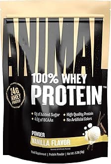 Animal 100% Whey Protein Powder – Whey Blend for Pre- or Post-Workout, Recovery or an Anytime Protein Boost– Low Sugar – Vanilla, 1 kg