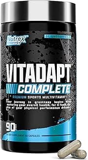 Nutrex Research - Vitadapt Complete Sports Multivitamin for Men and Women (90 Tablets) - 24 Vitamins, Minerals and Adaptogens for Athletes - Women & Mens Multivitamin Daily Gym Supplements Stack