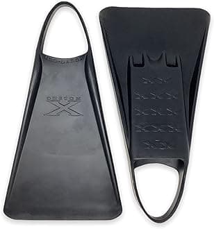 Custom X - Bodyboarding X Fins | Solid Black | Floating & Comfortable Bodyboarding Fins, Swim Fins, Diving Fins, Training Fins