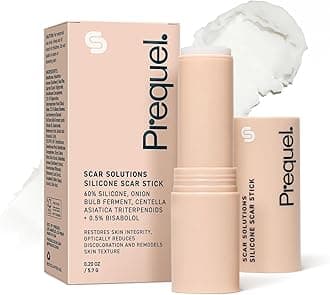 Prequel Skin Scar Solutions 60% Silicone Scar Stick. Thick Solid Velvety Film for Scars. Formula Infused with Centella Asiatica Extracts and Vitamin E. Soothing and Occlusive