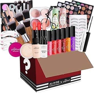 Complete Makeup Kit, 31 Piece Starter Cosmetic Pack for Women and Girls with Eyeshadows Concealer Lipstick Foundation etc. – Surprise Gift Makeup Set for Daily and Travel Use