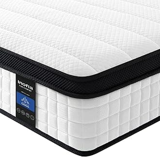 Inofia King Size Mattress, 10.6 Inch Hybrid Mattress with Aeroshield Memory Foam and NexusArc Pocket Sprung,Cozy and Breathable Fabric,The Elegant Collection,King(150×200×27cm)