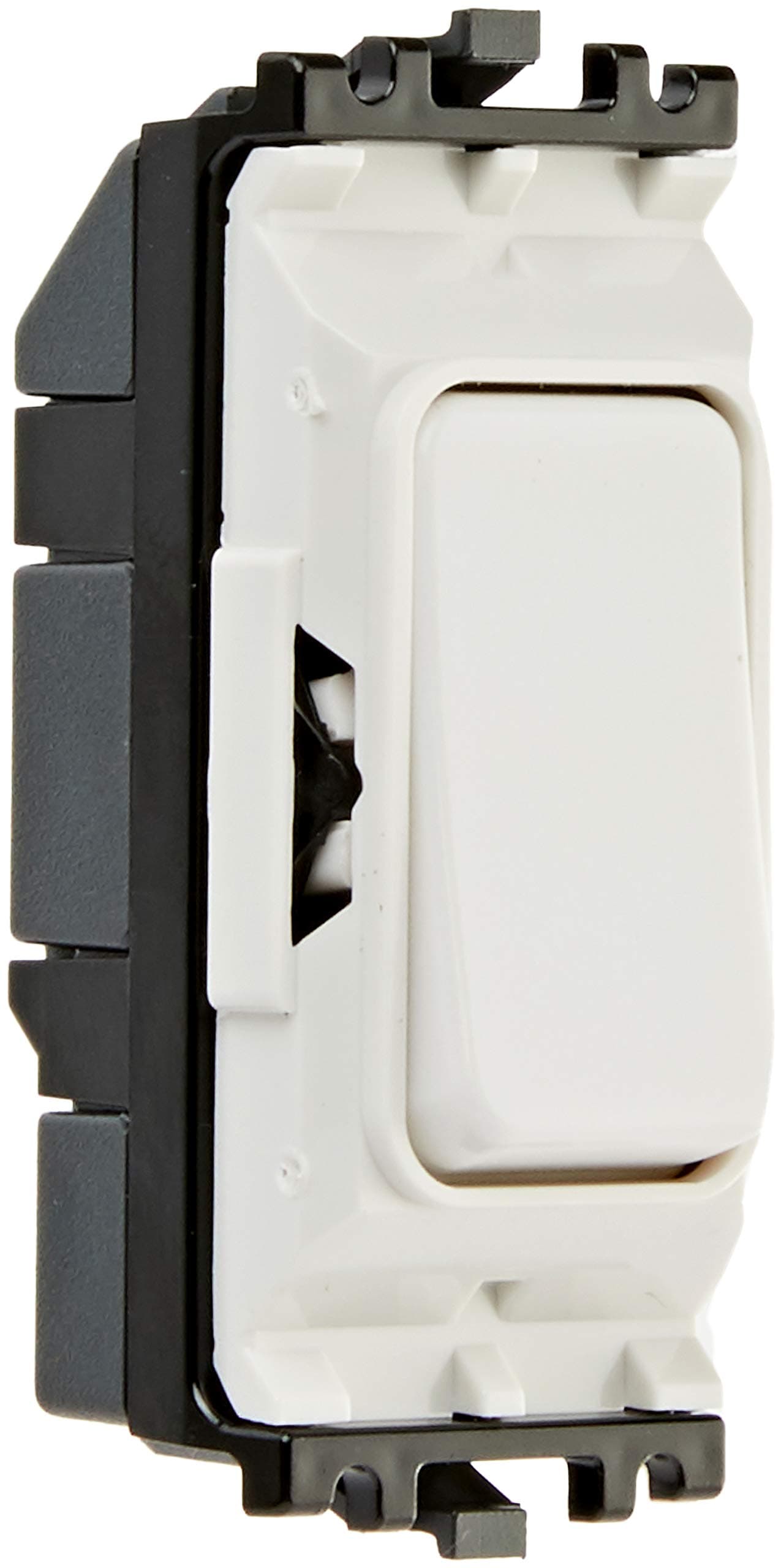 (ELECTRIC) Edge 10 Amp SP 1 Way White Switch Module with Plastic Rocker