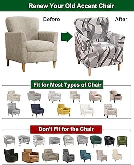 CRFATOP Stretch Modern Banquet Armchair Slipcover 1-Piece Accent Chair Covers with Arms Soft Chair Slipcovers for Living Room Armchair Furniture Protector Office Reception Reading Sofa,B63