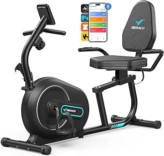MERACH Recumbent Exercise Bikes for Home with Smart Bluetooth Equipment Exercise Bikes App,LCD,Heart Rate Handle Stationary Bikes for Home, Magnetic Recumbent Exercise Bike for Seniors Gym S08/S23